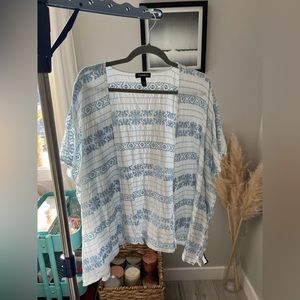 Torrid Blue & White Floral Cardigan - 2/3